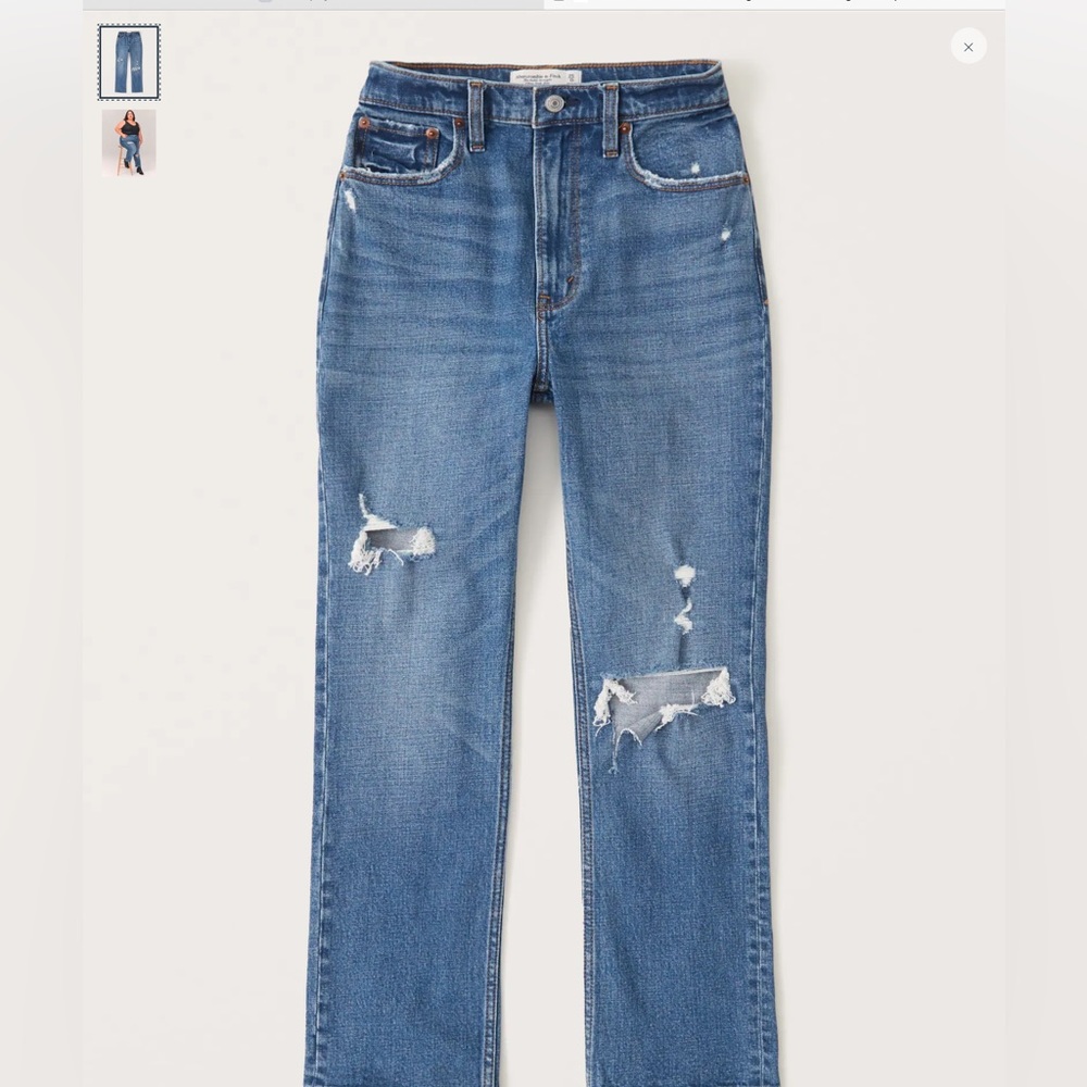 Abercrombie curve love high rise 90s straight jean